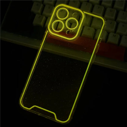 XW Series For iPhone 15 Pro Max TPU Case Luminous Noctilucent Back Shell with Precise Lens Cutout