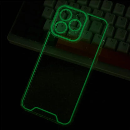 XW Series For iPhone 15 Pro Max TPU Case Luminous Noctilucent Back Shell with Precise Lens Cutout