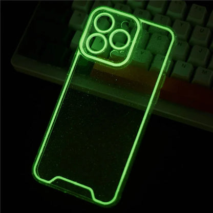 XW Series For iPhone 15 Pro Max TPU Case Luminous Noctilucent Back Shell with Precise Lens Cutout