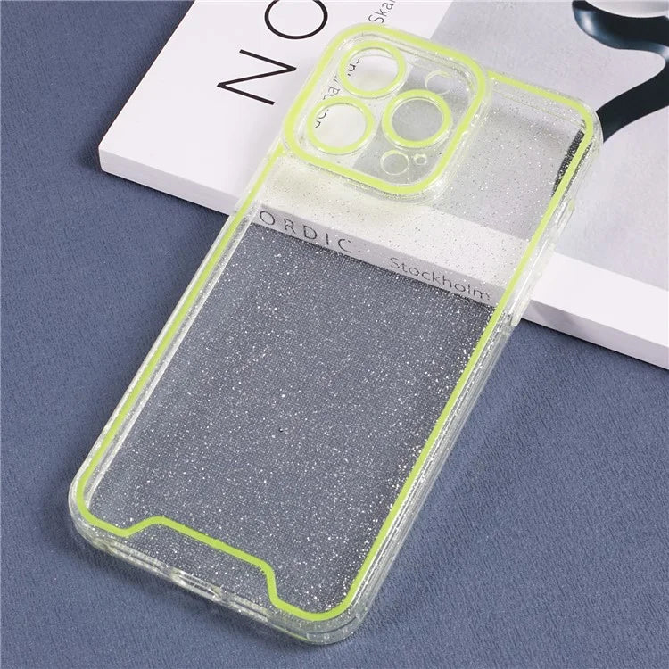 XW Series For iPhone 15 Pro Max TPU Case Luminous Noctilucent Back Shell with Precise Lens Cutout