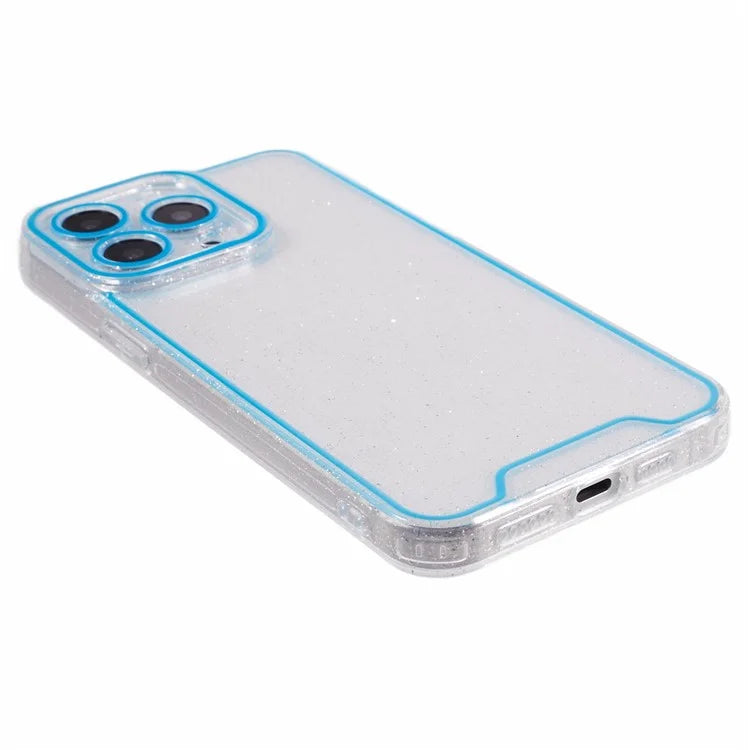 XW Series For iPhone 14 Pro Phone Case Glitter Powder Shockproof TPU Cover with Luminous Design