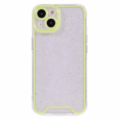 XW Series For iPhone 13 TPU Case Luminous Frame Glitter Bling Phone Cover