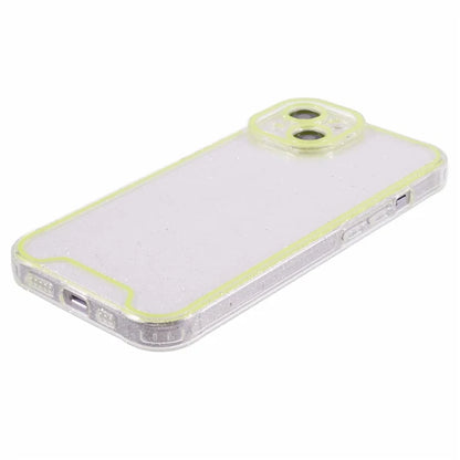 XW Series For iPhone 13 TPU Case Luminous Frame Glitter Bling Phone Cover