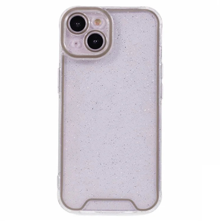 XW Series For iPhone 13 TPU Case Luminous Frame Glitter Bling Phone Cover