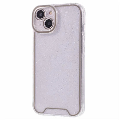 XW Series For iPhone 13 TPU Case Luminous Frame Glitter Bling Phone Cover