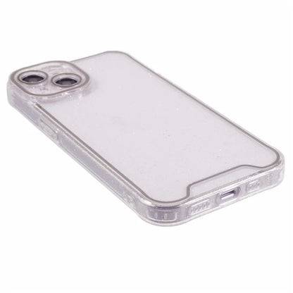 XW Series For iPhone 13 TPU Case Luminous Frame Glitter Bling Phone Cover