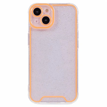 XW Series For iPhone 13 TPU Case Luminous Frame Glitter Bling Phone Cover