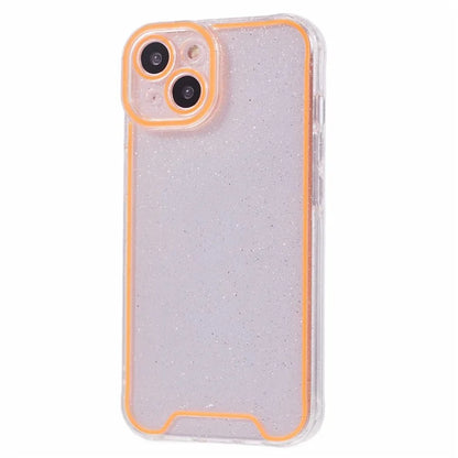 XW Series For iPhone 13 TPU Case Luminous Frame Glitter Bling Phone Cover