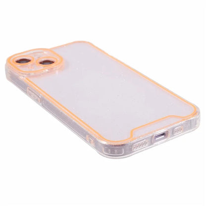 XW Series For iPhone 13 TPU Case Luminous Frame Glitter Bling Phone Cover