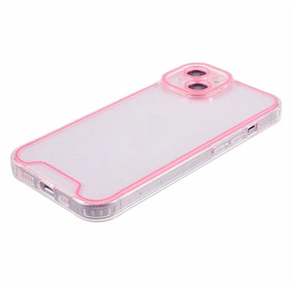 XW Series For iPhone 13 TPU Case Luminous Frame Glitter Bling Phone Cover