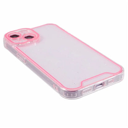 XW Series For iPhone 13 TPU Case Luminous Frame Glitter Bling Phone Cover