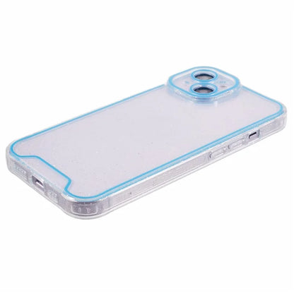 XW Series For iPhone 13 TPU Case Luminous Frame Glitter Bling Phone Cover