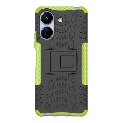 For Xiaomi Redmi 13C 4G / Poco C65 4G Case with Kickstand Tyre Pattern PC+TPU Shockproof Phone Cover