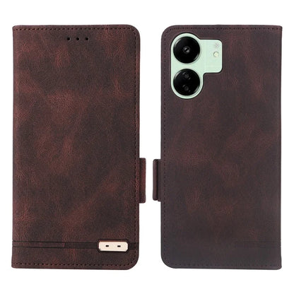 For Xiaomi Redmi 13C 5G Case Protective PU Leather Wallet Hardware Decor Phone Cover