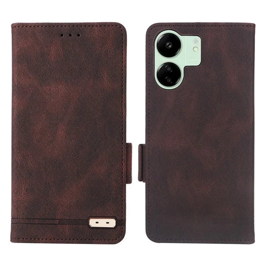 For Xiaomi Redmi 13C 5G Case Protective PU Leather Wallet Hardware Decor Phone Cover