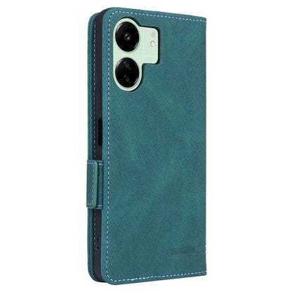 For Xiaomi Redmi 13C 5G Case Protective PU Leather Wallet Hardware Decor Phone Cover