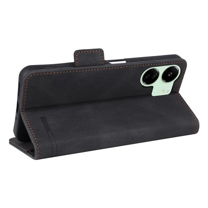 For Xiaomi Redmi 13C 5G Case Protective PU Leather Wallet Hardware Decor Phone Cover
