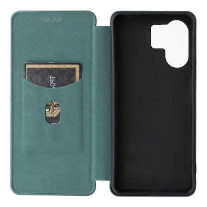 For Xiaomi Redmi 13C 5G Case PU Leather Carbon Fiber Texture Phone Cover