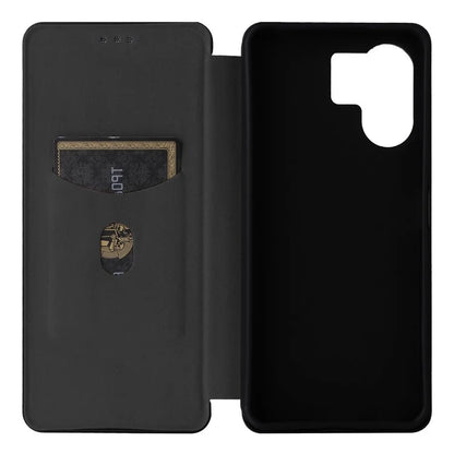 For Xiaomi Redmi 13C 5G Case PU Leather Carbon Fiber Texture Phone Cover