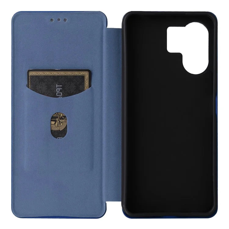 For Xiaomi Redmi 13C 5G Case PU Leather Carbon Fiber Texture Phone Cover