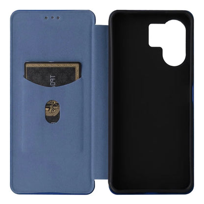 For Xiaomi Redmi 13C 5G Case PU Leather Carbon Fiber Texture Phone Cover