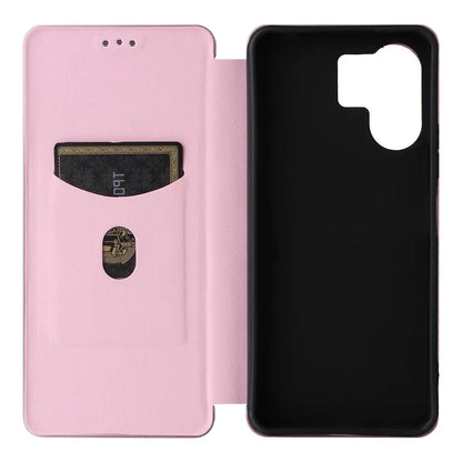 For Xiaomi Redmi 13C 5G Case PU Leather Carbon Fiber Texture Phone Cover