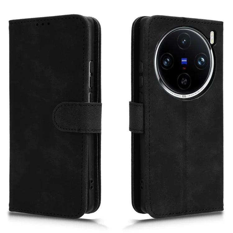For vivo X100 Pro 5G Case PU Leather Full Protection Folio Phone Cover