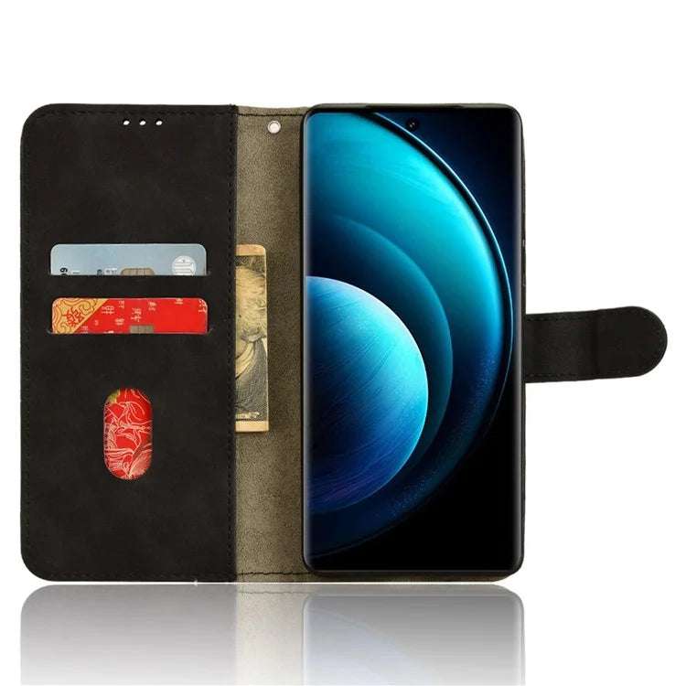 For vivo X100 Pro 5G Case PU Leather Full Protection Folio Phone Cover