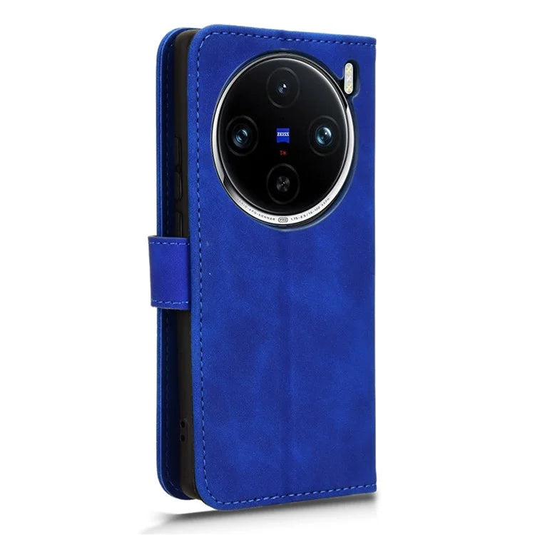 For vivo X100 Pro 5G Case PU Leather Full Protection Folio Phone Cover