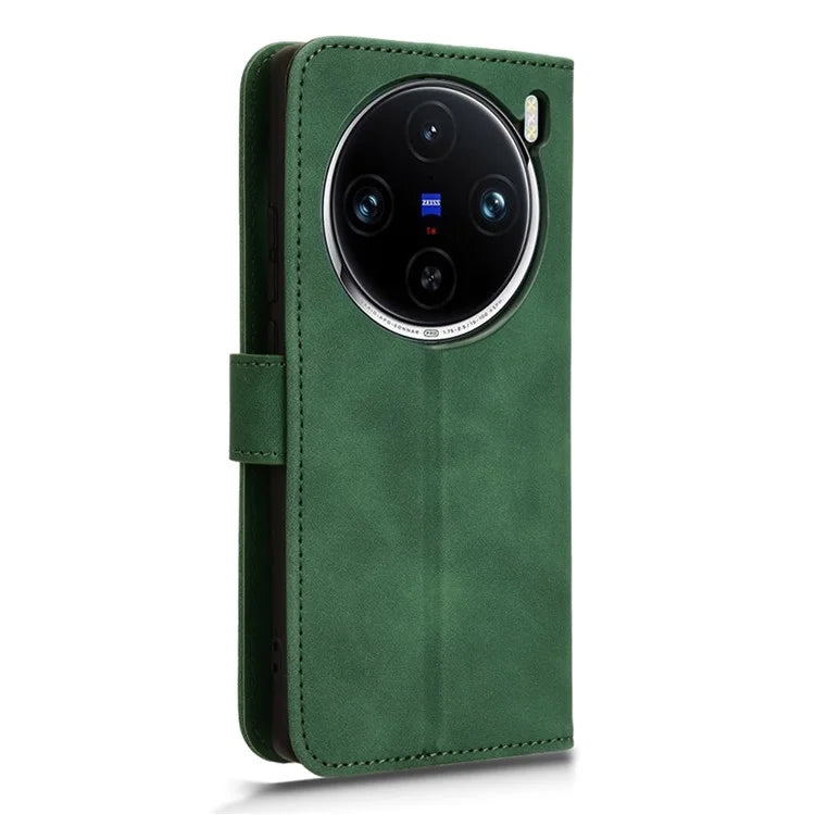 For vivo X100 Pro 5G Case PU Leather Full Protection Folio Phone Cover