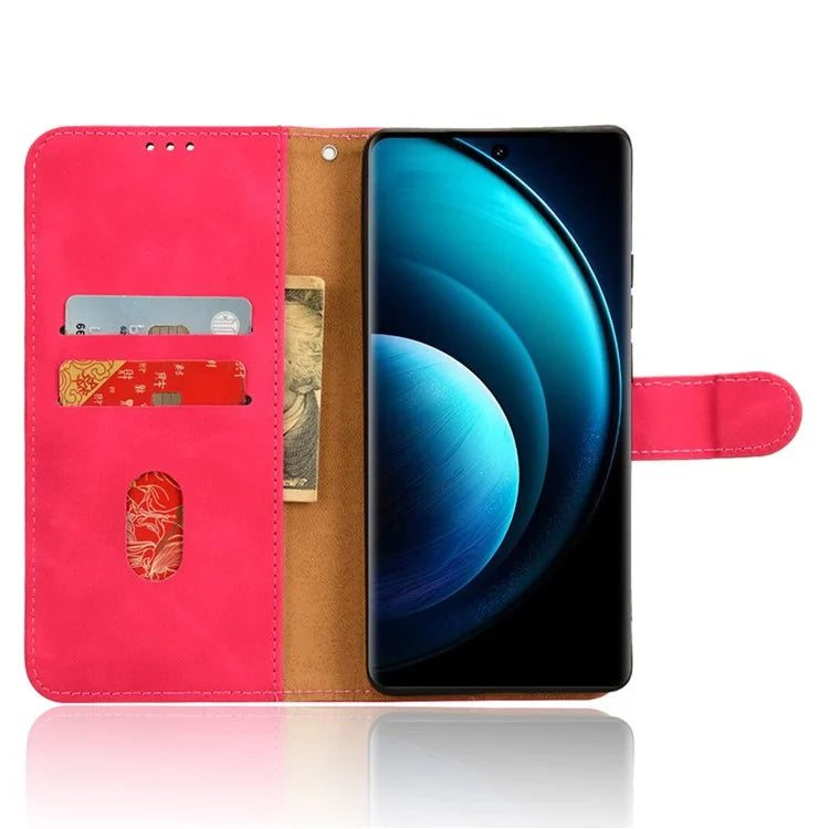 For vivo X100 Pro 5G Case PU Leather Full Protection Folio Phone Cover