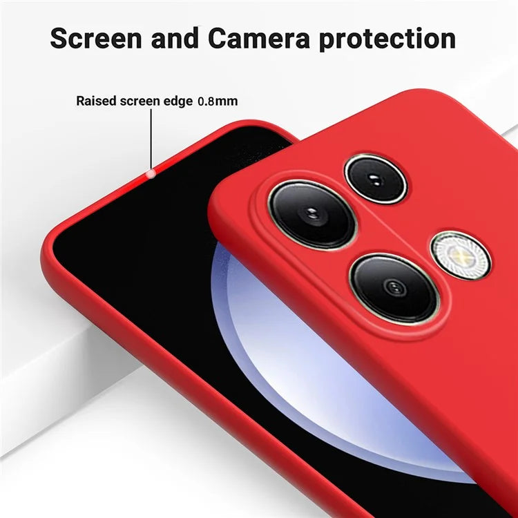 For Xiaomi Redmi Note 13 Pro 4G / Poco M6 Pro 4G Case Soft Touch Liquid Silicone Phone Cover with Strap