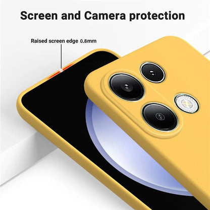 For Xiaomi Redmi Note 13 Pro 4G / Poco M6 Pro 4G Case Soft Touch Liquid Silicone Phone Cover with Strap