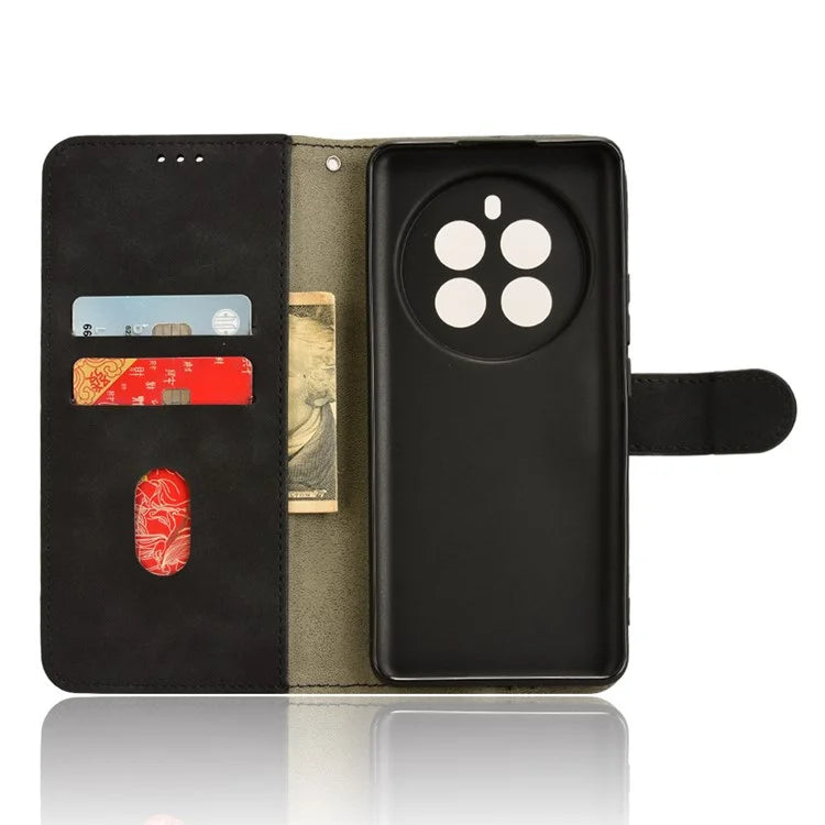 For Realme 12+ 5G Case Skin-touch Leather Wallet Phone Cover