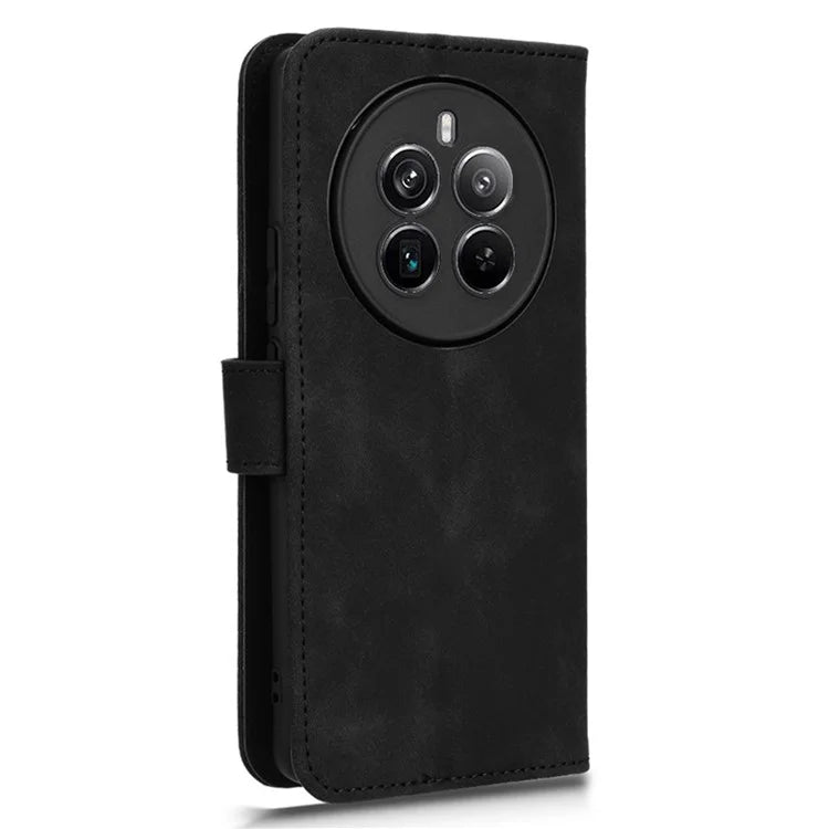 For Realme 12+ 5G Case Skin-touch Leather Wallet Phone Cover