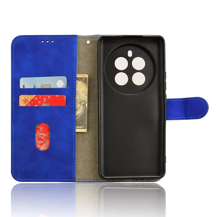 For Realme 12+ 5G Case Skin-touch Leather Wallet Phone Cover