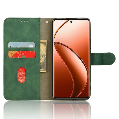 For Realme 12+ 5G Case Skin-touch Leather Wallet Phone Cover