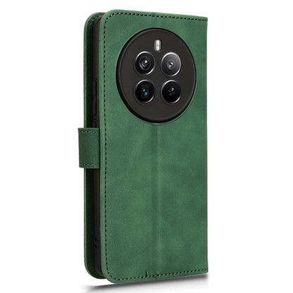 For Realme 12+ 5G Case Skin-touch Leather Wallet Phone Cover