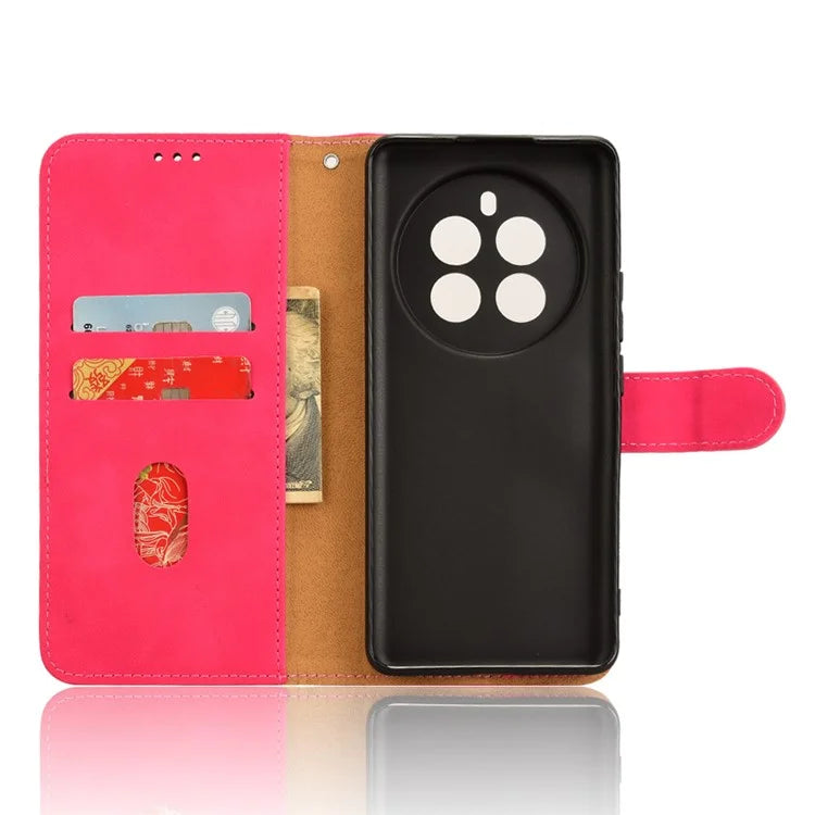 For Realme 12+ 5G Case Skin-touch Leather Wallet Phone Cover