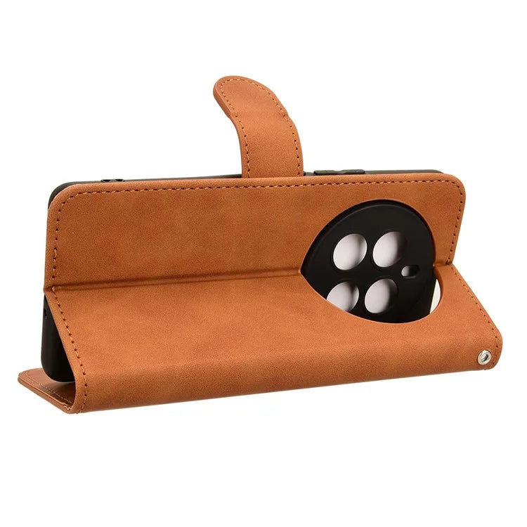 For Realme 12+ 5G Case Skin-touch Leather Wallet Phone Cover