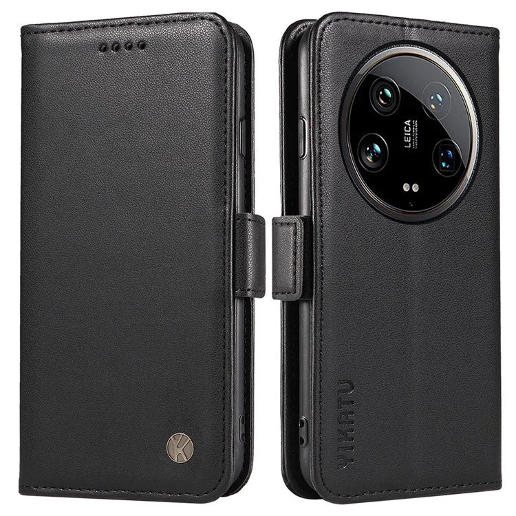 YIKATU YK-003 For Xiaomi 14 Ultra Case Anti-Scratch Leather Wallet Phone Cover