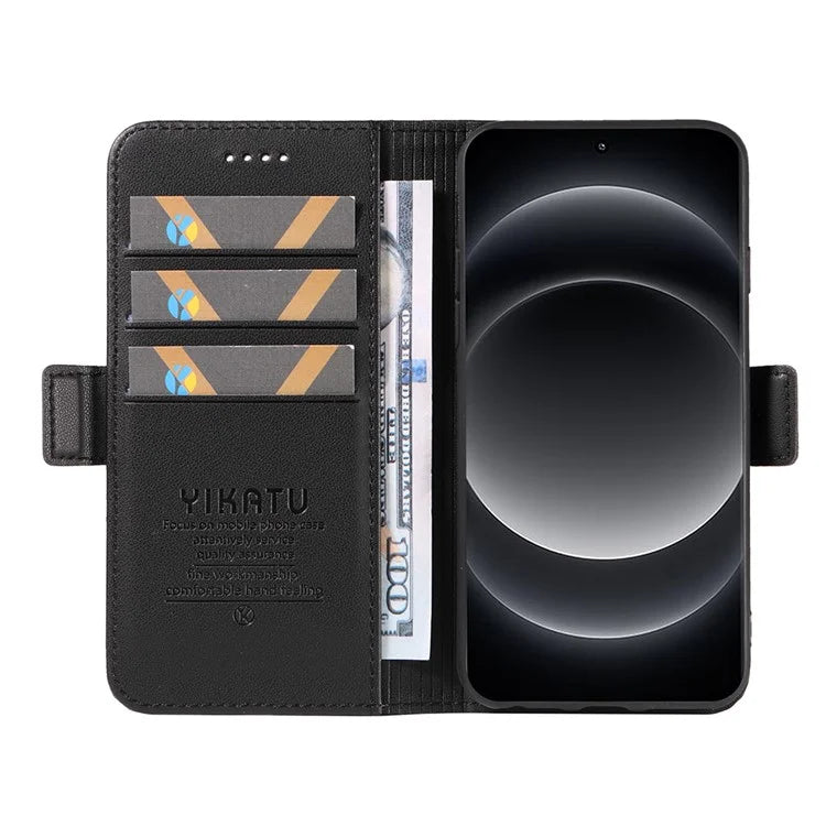 YIKATU YK-003 For Xiaomi 14 Ultra Case Anti-Scratch Leather Wallet Phone Cover