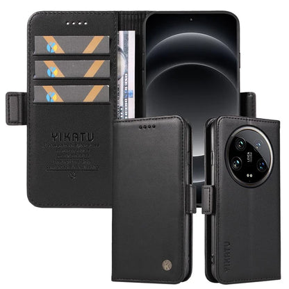 YIKATU YK-003 For Xiaomi 14 Ultra Case Anti-Scratch Leather Wallet Phone Cover