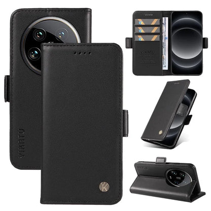 YIKATU YK-003 For Xiaomi 14 Ultra Case Anti-Scratch Leather Wallet Phone Cover