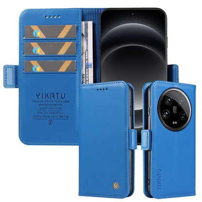 YIKATU YK-003 For Xiaomi 14 Ultra Case Anti-Scratch Leather Wallet Phone Cover