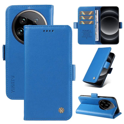 YIKATU YK-003 For Xiaomi 14 Ultra Case Anti-Scratch Leather Wallet Phone Cover