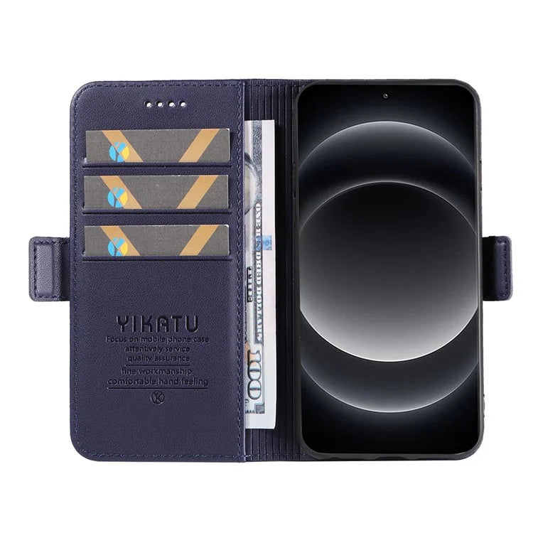 YIKATU YK-003 For Xiaomi 14 Ultra Case Anti-Scratch Leather Wallet Phone Cover