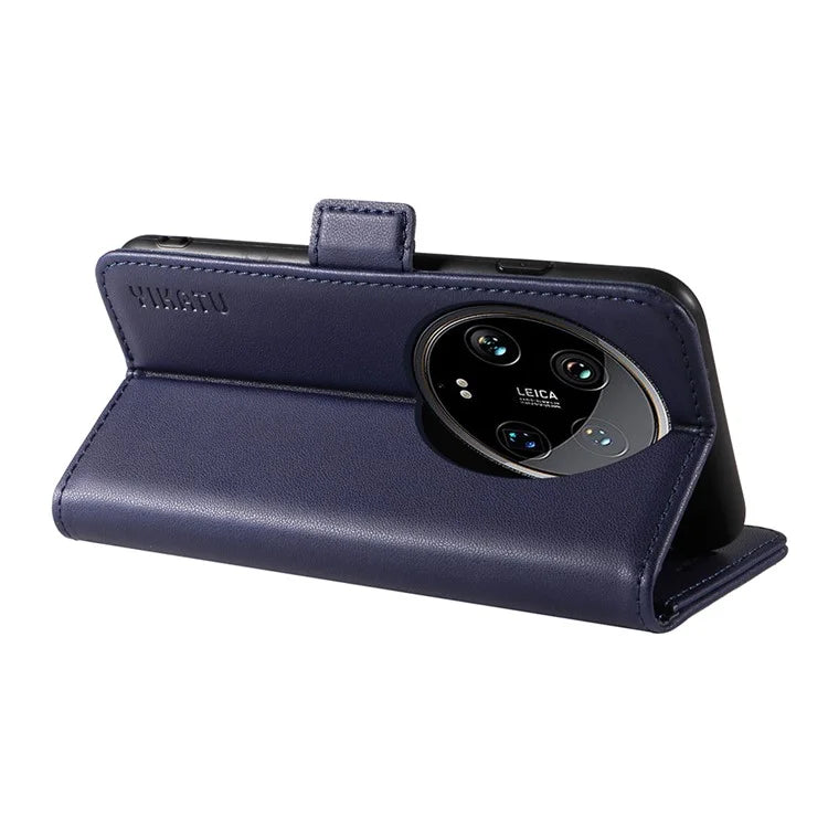 YIKATU YK-003 For Xiaomi 14 Ultra Case Anti-Scratch Leather Wallet Phone Cover