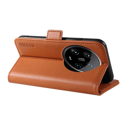 YIKATU YK-003 For Xiaomi 14 Ultra Case Anti-Scratch Leather Wallet Phone Cover