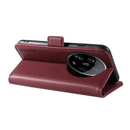 YIKATU YK-003 For Xiaomi 14 Ultra Case Anti-Scratch Leather Wallet Phone Cover